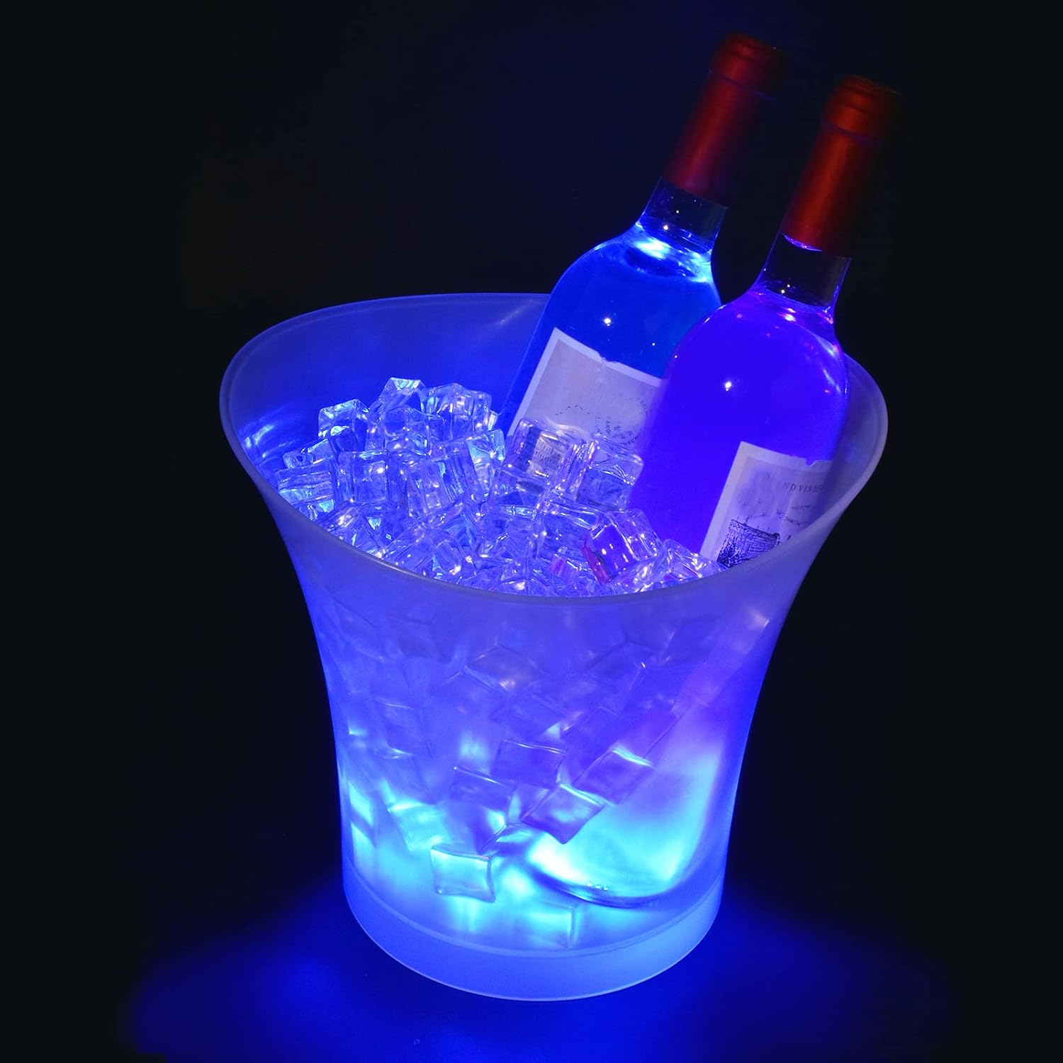 Cubitera led tiandiren, 5 litros, con iluminación led de colores, ideal para champán, vino, bebidas, helados de cereza, bares, clubes y pubs.