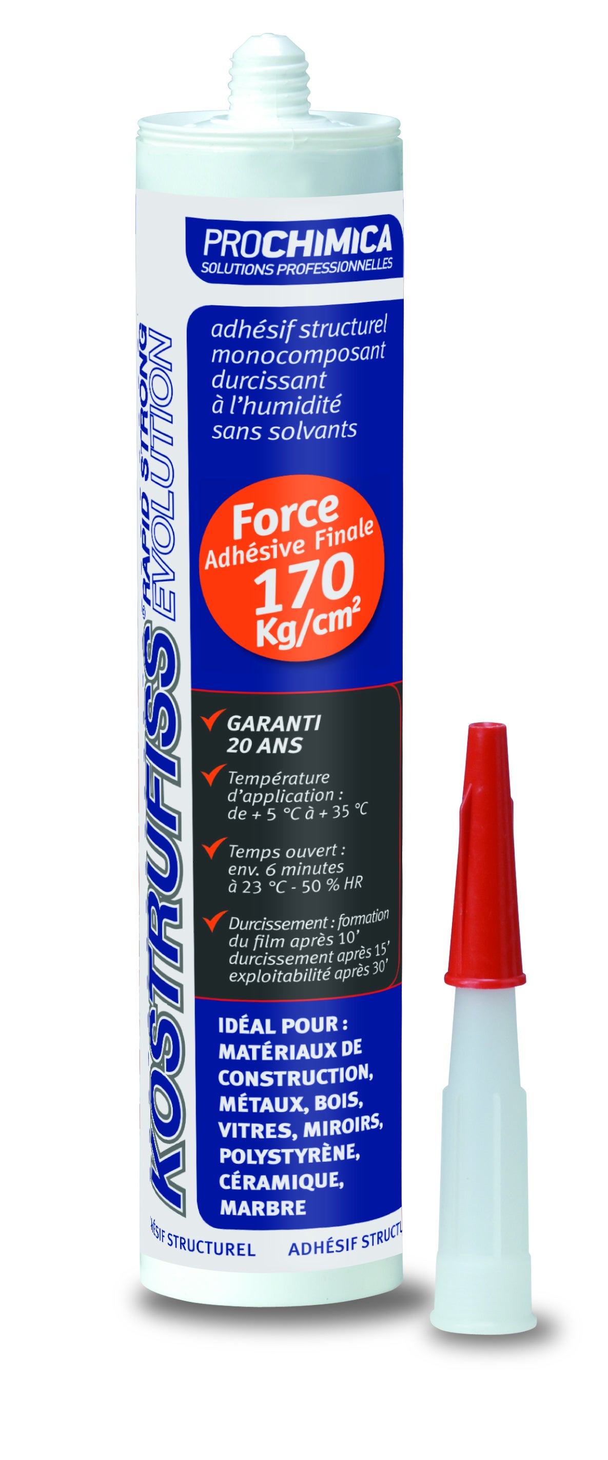 Isolbau Colle De Montage FIX-POWER Colle De Construction 20 X 480g Cartouche Blanche Qualité 200kg / 10cm