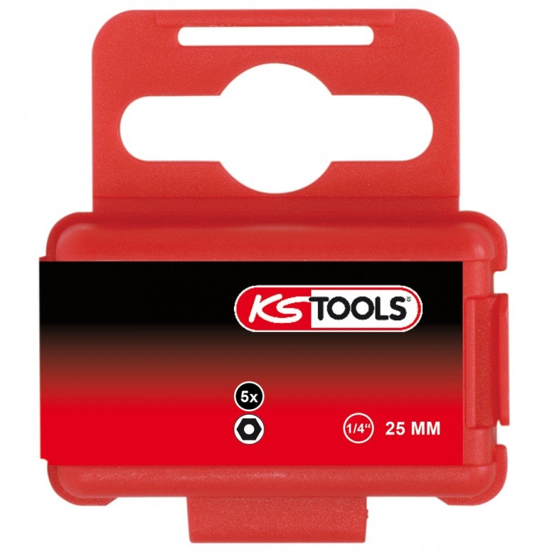 KS Tools Inserto Esagono Incassato 1/4'' 4 Mm - Per Avvitatore, Acciaio Nichelato - Foto 5