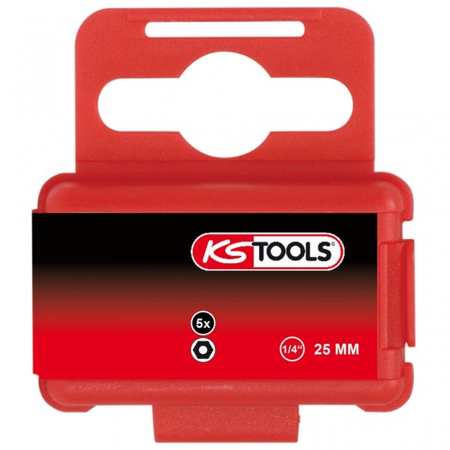 KS Tools Inserto Esagono Incassato 1/4'' 4 Mm - Per Avvitatore, Acciaio Nichelato - Foto 5