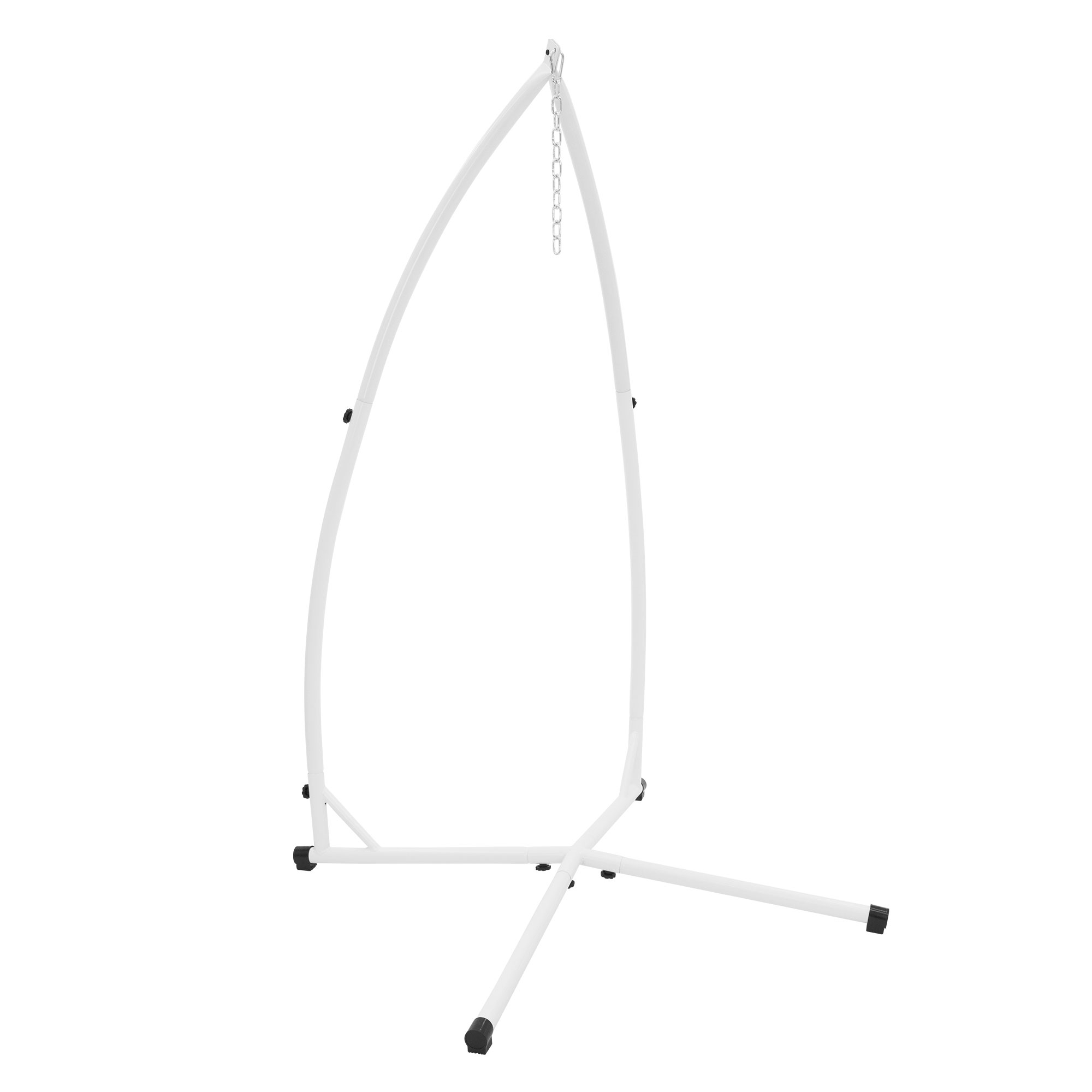 ECD Germany Stelaz krzesla wiszacego bialy, 208 cm, obciazenie do 120 kg, stabilny i bezpieczny, stal rurowa