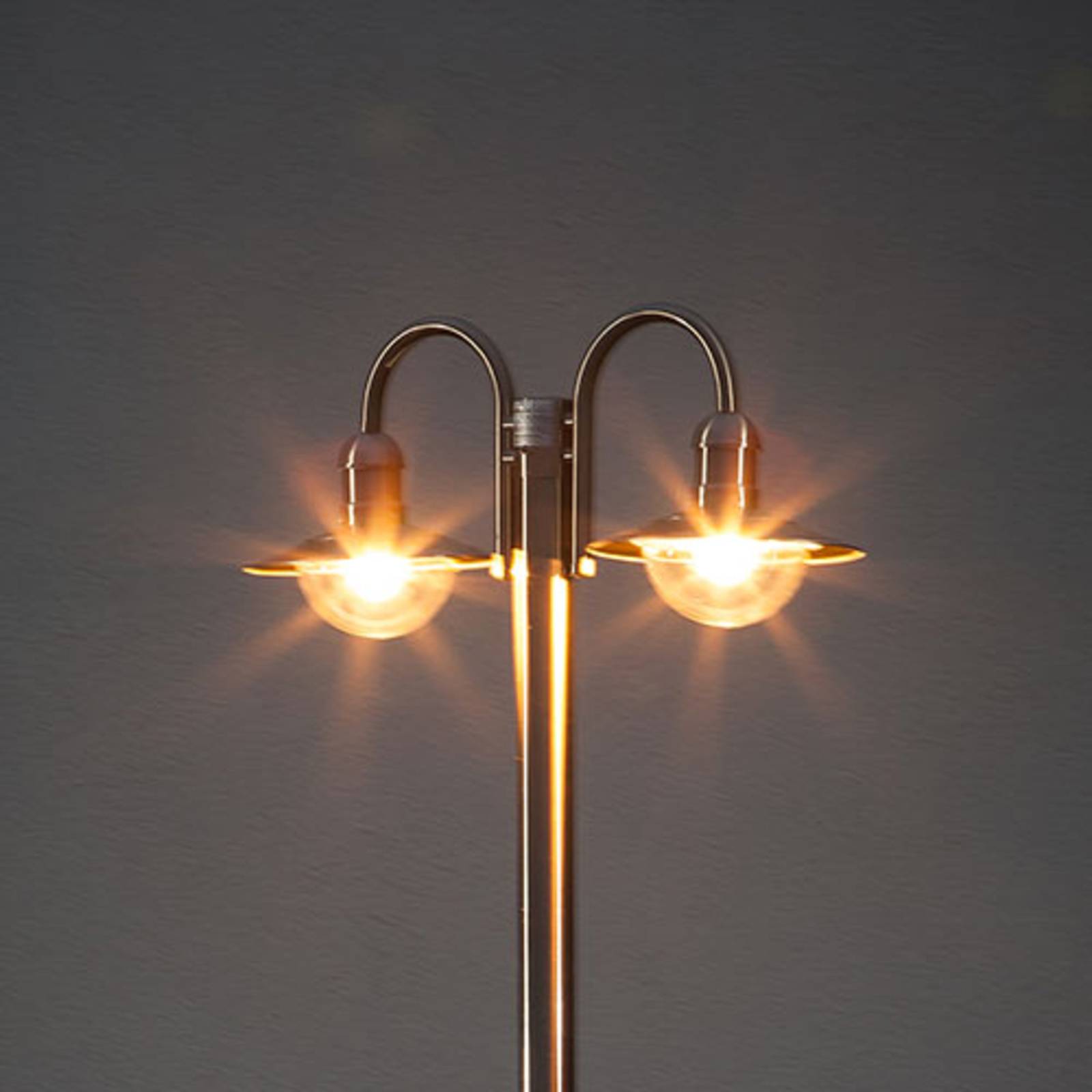 Lampione Lindby Damion, 200 cm, a 2 luci, E27, IP44, Candelabro, lampada da esterni - 4