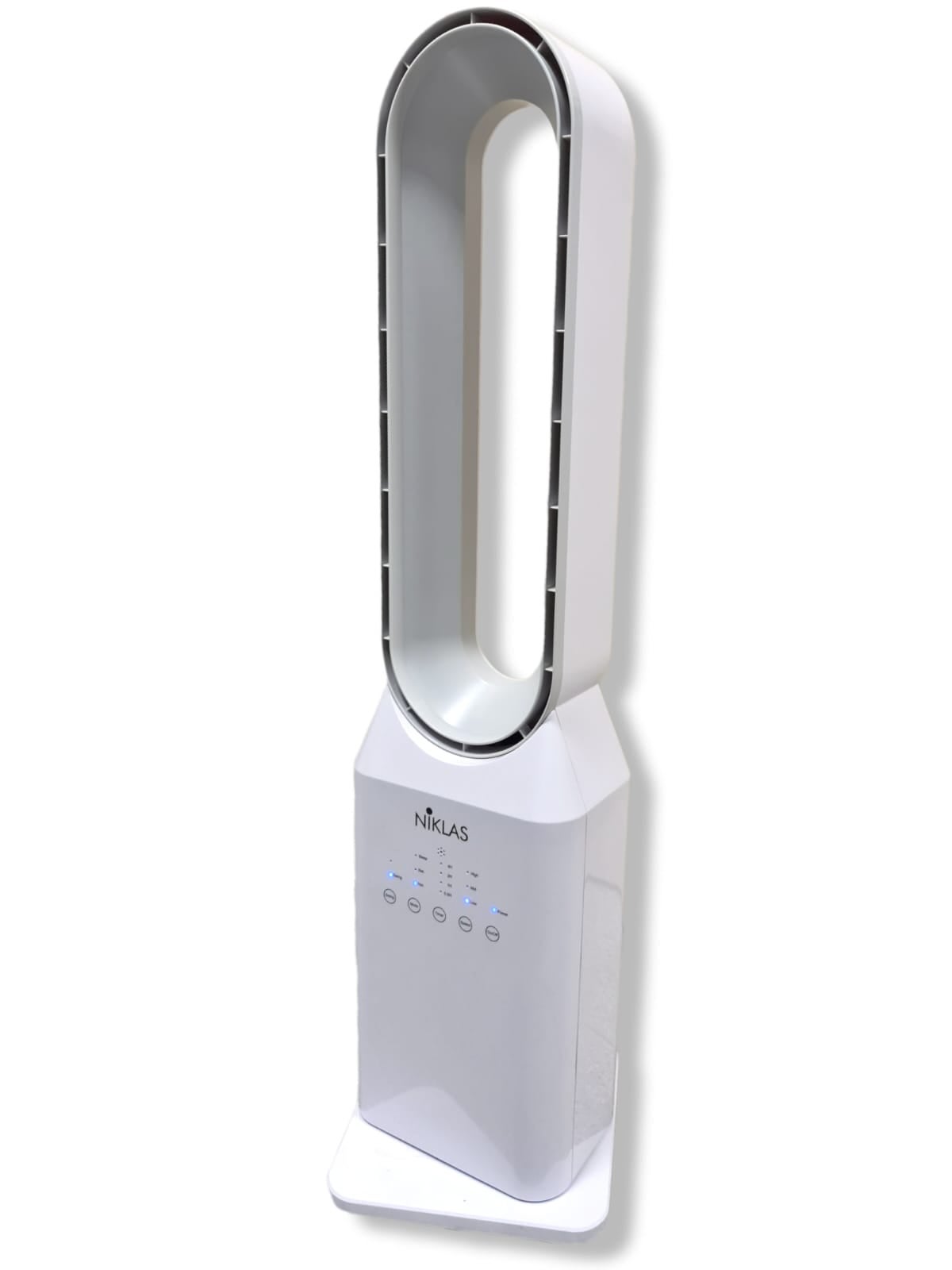 Ventilateur colonne tour oscillant 45 W télécommande aromathérapie noir | Leroy Merlin