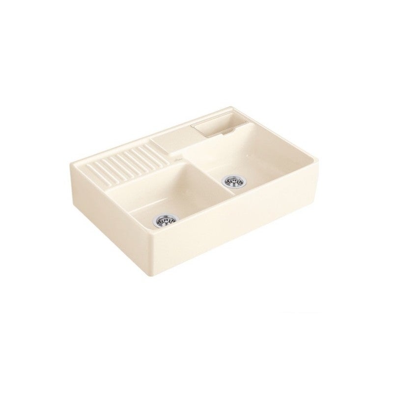 Villeroy et boch fregadero tradition creme ceramicplus con desagüe automático