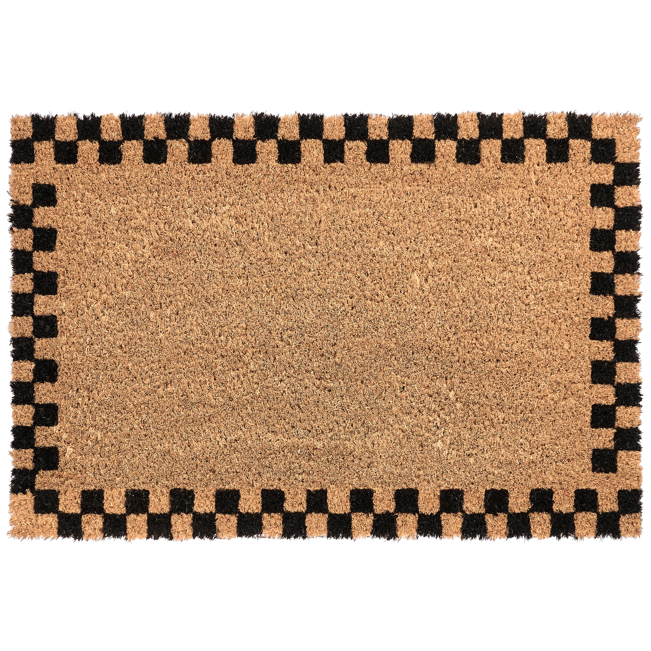 Covor intrare SAGADA Bej/Negru 60 x 90 cm Fibră de nucă de cocos