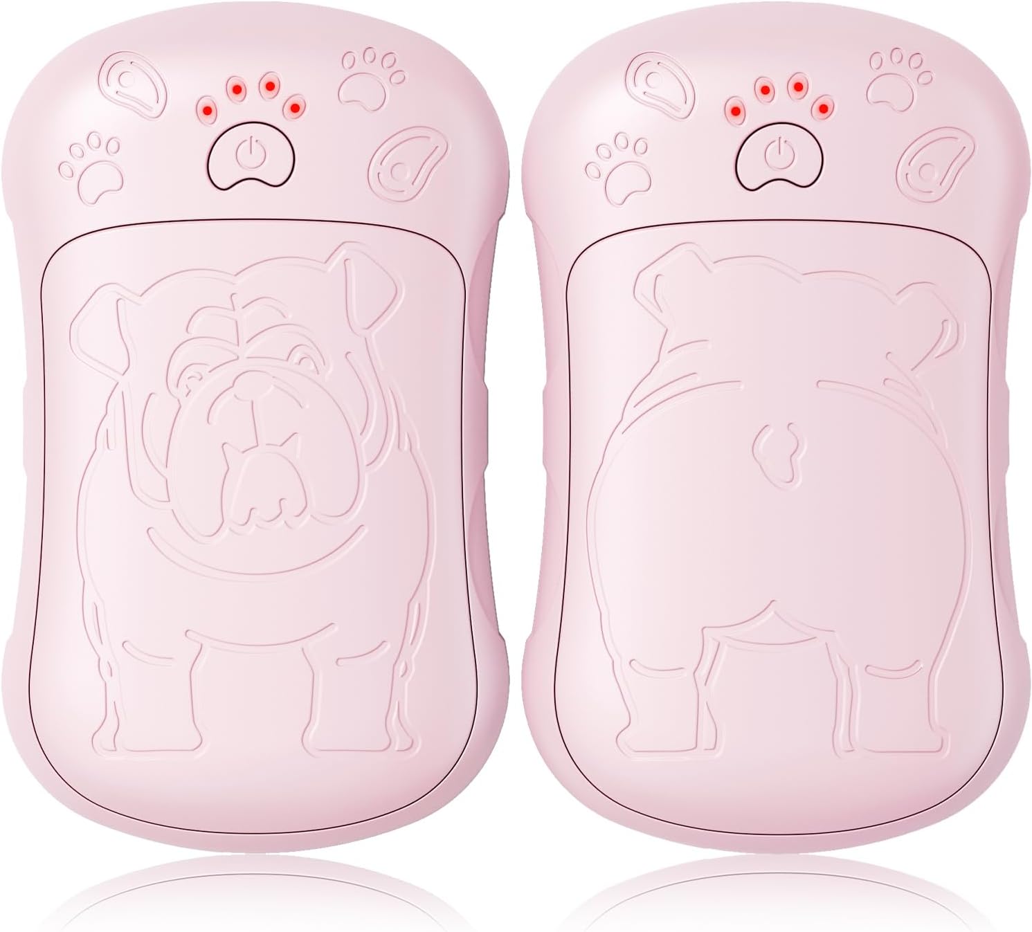 Ogrzewacze do rąk ładowalne, zestaw 2 sztuk, silne pole magnetyczne, port USB, idealne na kemping, golf, polowanie i podróże, kolor różowy.