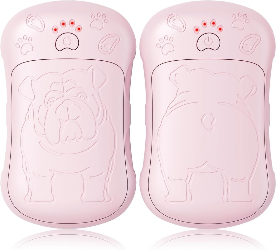 Ogrzewacze do rąk ładowalne, zestaw 2 sztuk, silne pole magnetyczne, port USB, idealne na kemping, golf, polowanie i podróże, kolor różowy.