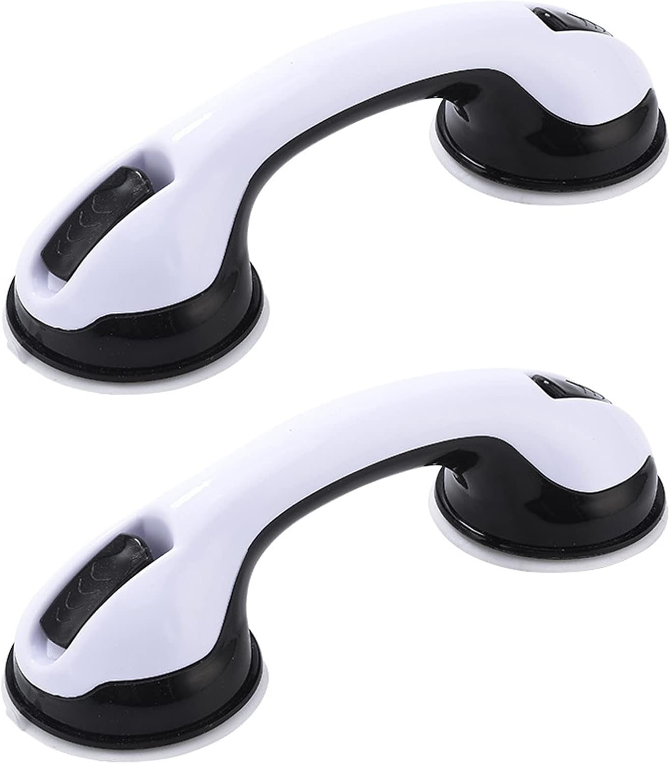 2 uchwyty prysznicowe z przyssawkami, bez wiercenia, do łazienki i toalety (czarne)