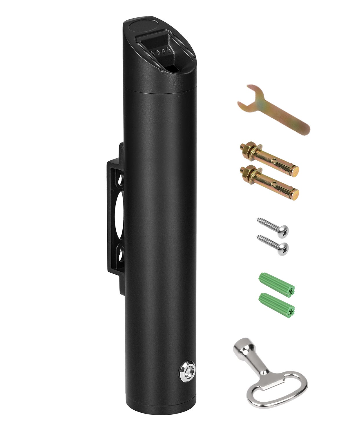 Popielniczka na niedopałki Pojemnik na niedopałki papierosa montowany na ścianie, czarny VEVOR