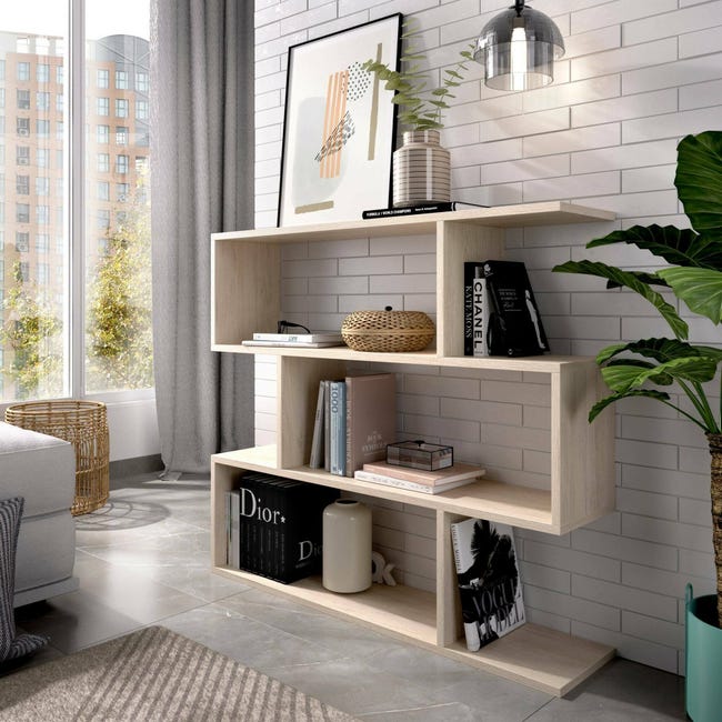 Libreria A Cubi 6/9 Ripiani Moderna - Armadietto Multiuso Bianco Per Camera E Soggiorno - Foto 5