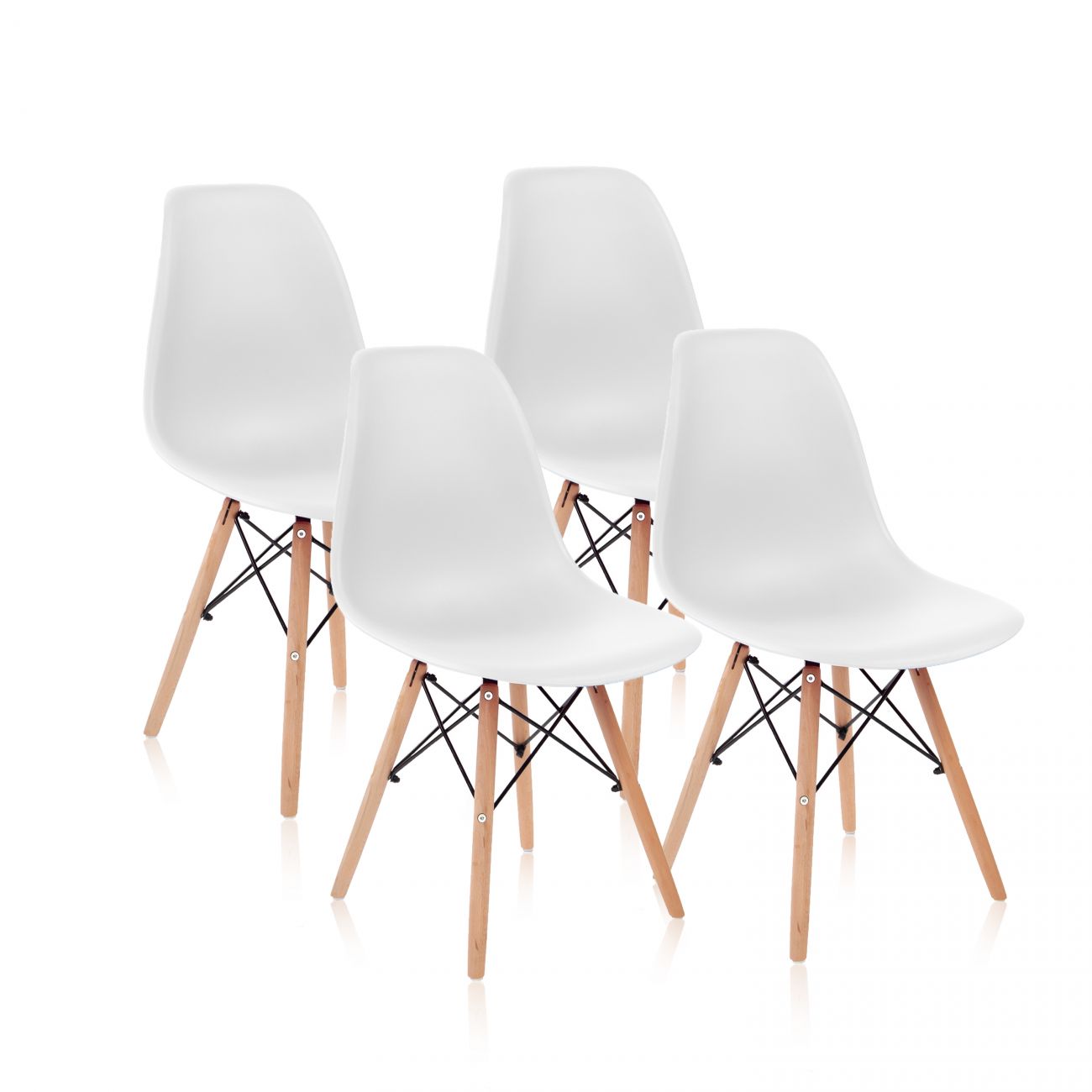 Pack 4 chaises Tower Wood - 3