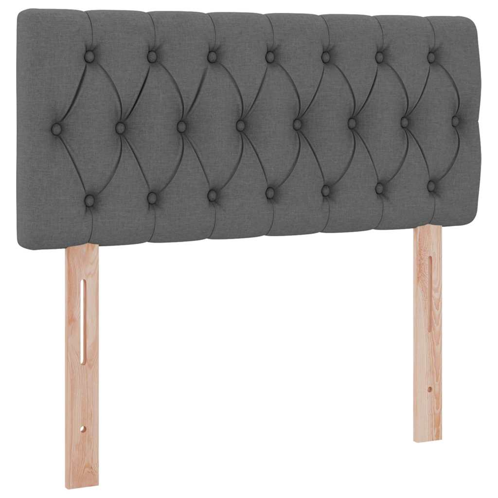 Lit de rangement avec matelas gris foncé 90 x 190 cm velours - 9