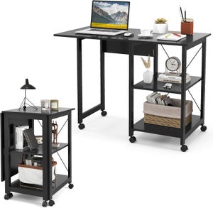 Bureau Pliable Réglable Hauteur Et Inclinaison - Table Portable Pour Ordinateur, Salon, Bureau à Domicile, Noir