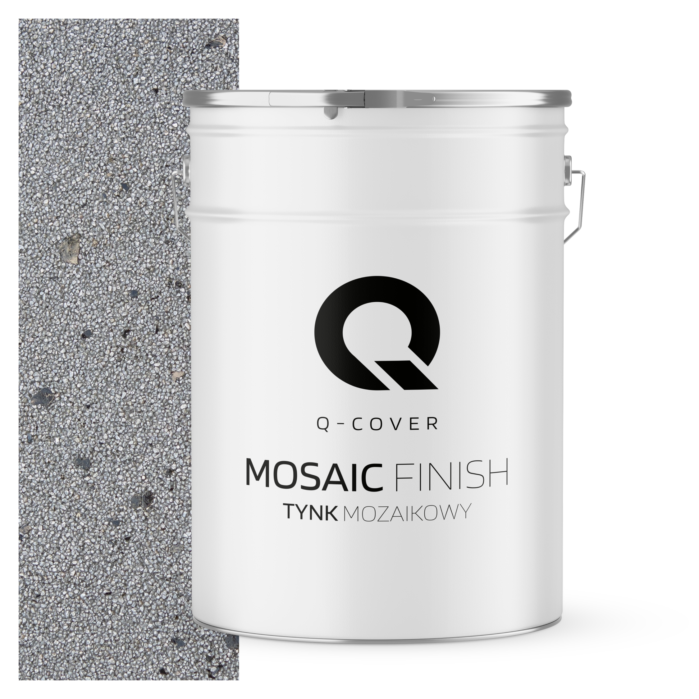 Tynk Mozaikowy Q-Cover Srebrny z czarną miką M51 25KG