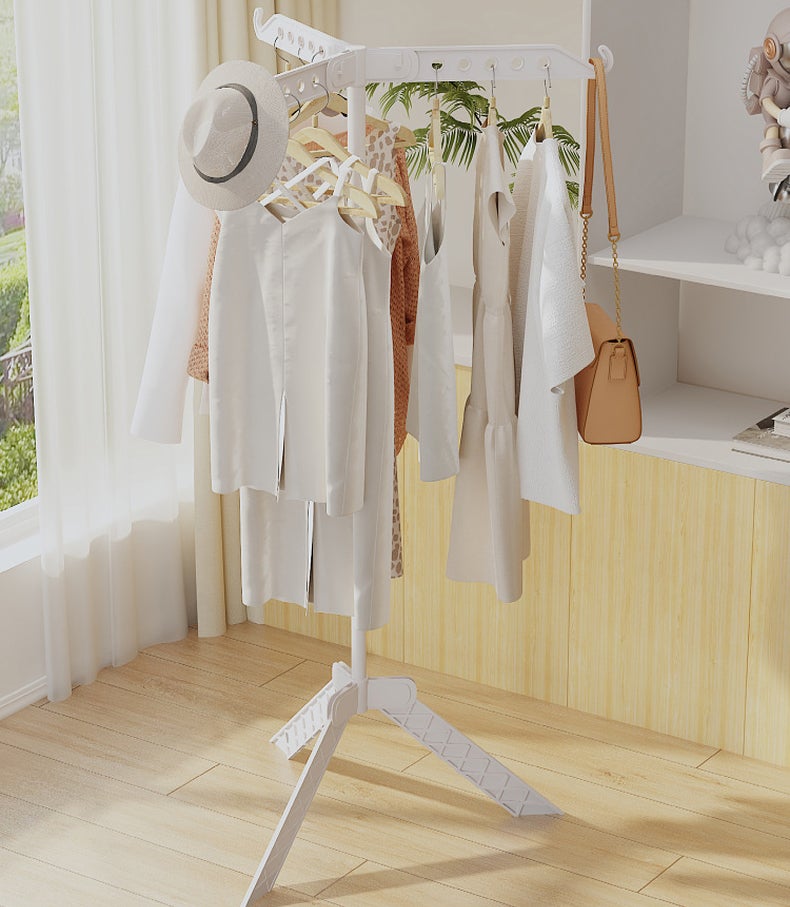 Składany wieszak do suszenia ubrań, balkonowy wieszak na ubrania, wielofunkcyjny wieszak na ubrania do sypialni i patio