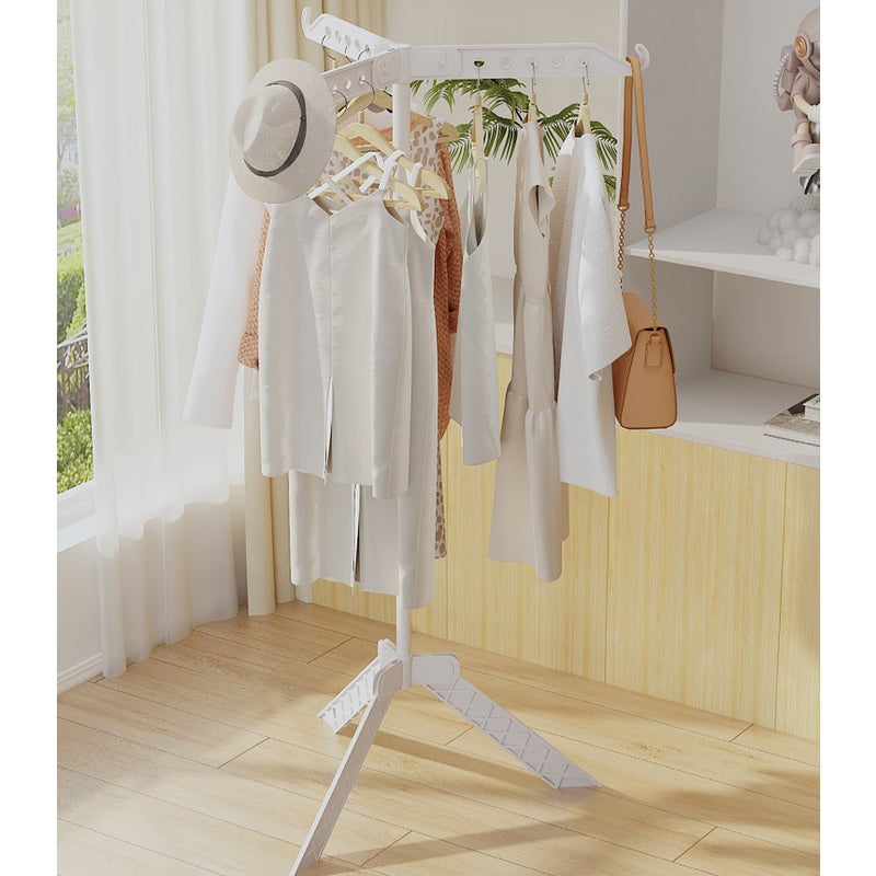 Składany wieszak do suszenia ubrań, balkonowy wieszak na ubrania, wielofunkcyjny wieszak na ubrania do sypialni i patio