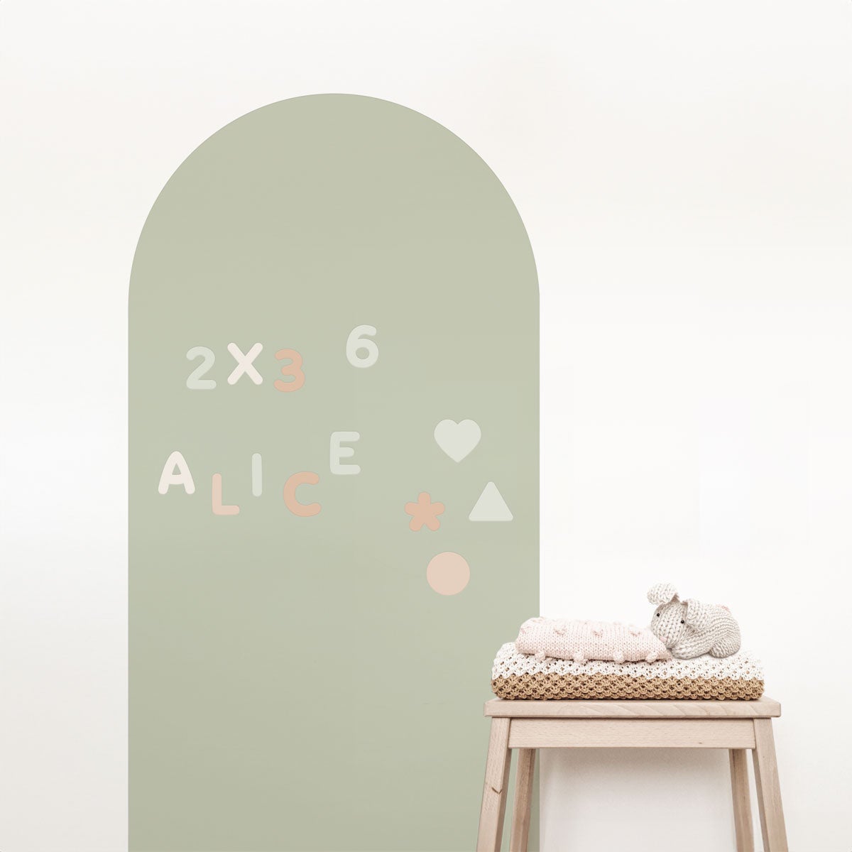 Tableau adhésif magnétique arc vert 60x98cm - 2