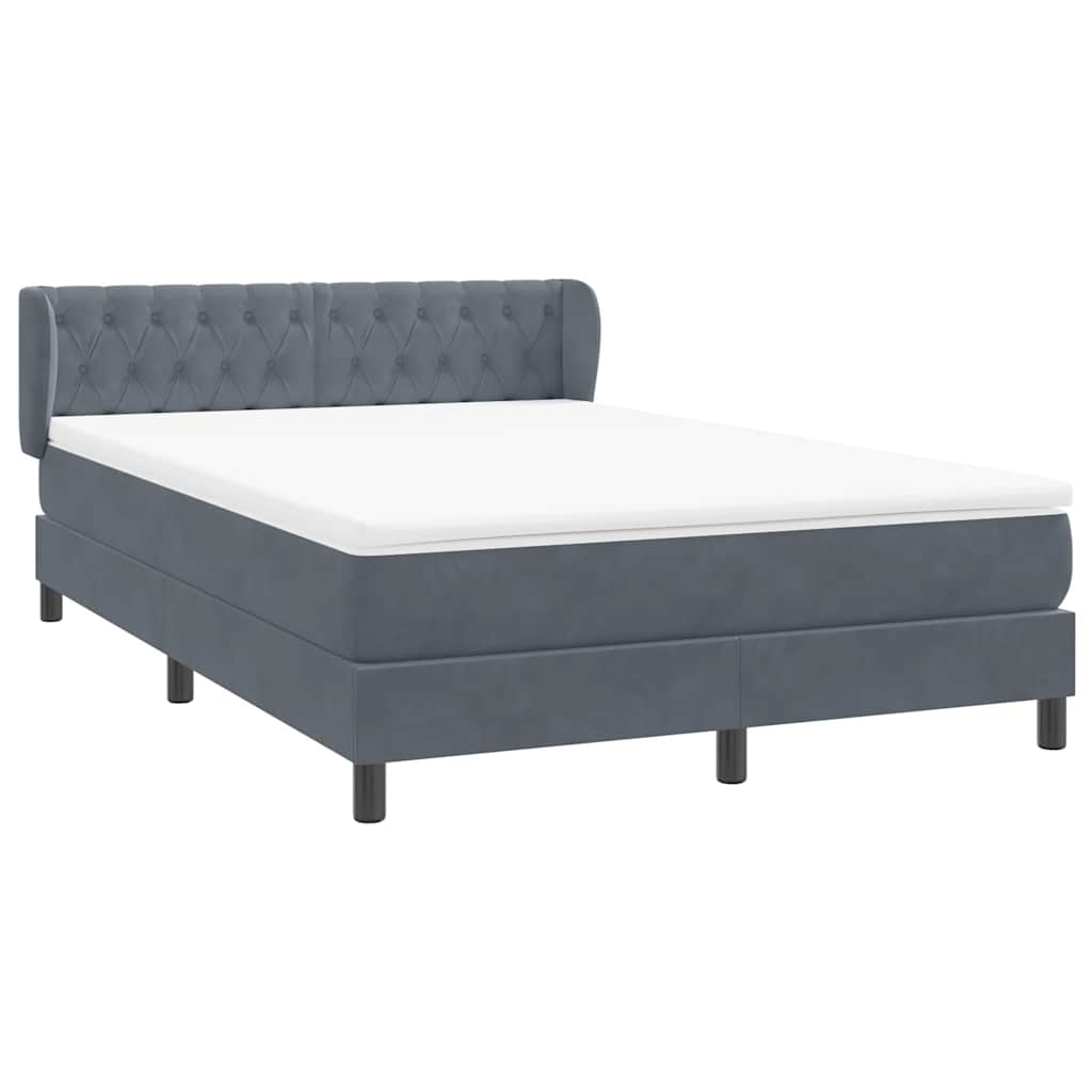Estrado de ripas e colchão de veludo cinza escuro de 160x210cm | Leroy ...