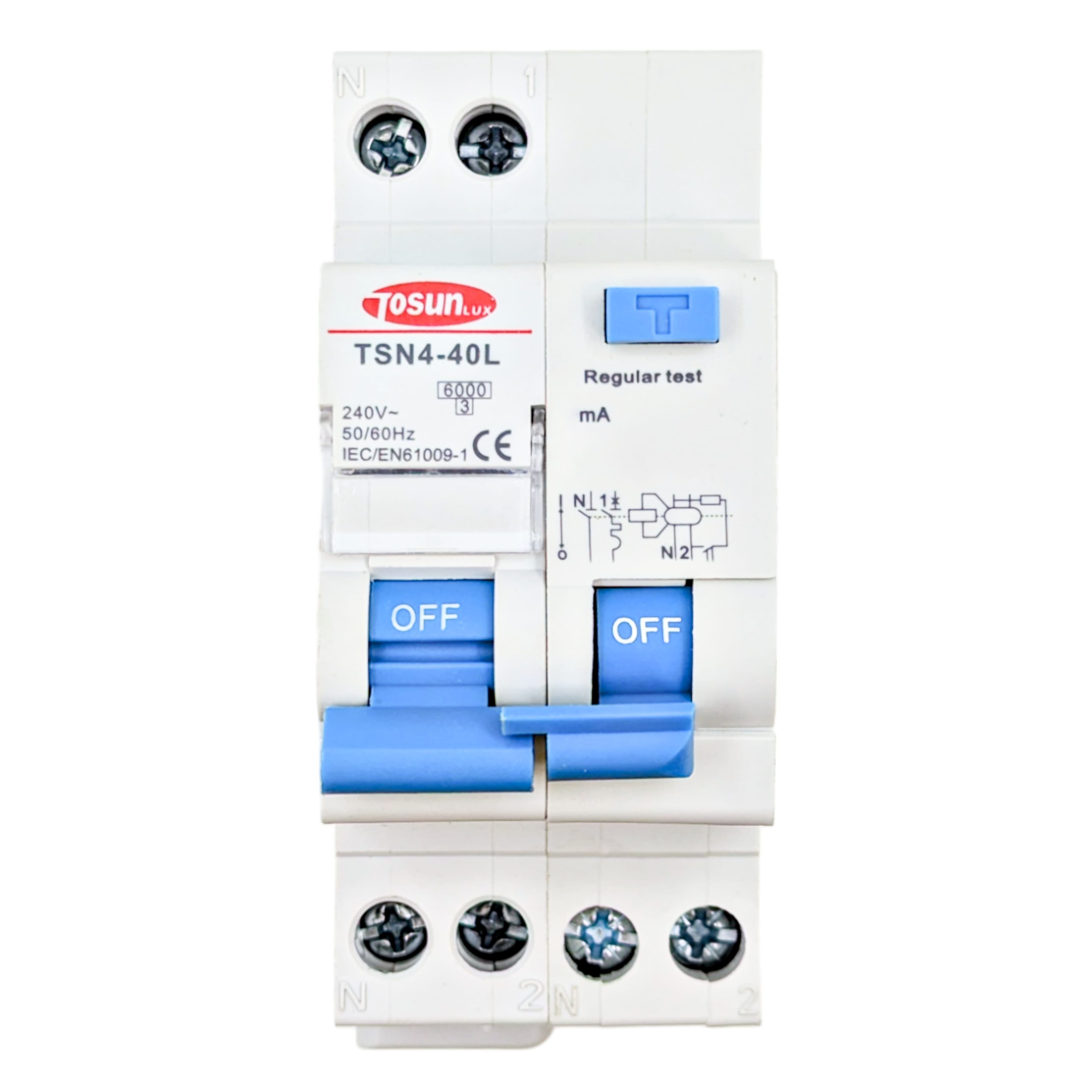 Interruptor Diferencial Magnetotérmico 25A C25 - RCBO Slim 1P+N, 6kA, 30mA, 220V, Curva C Tipo AC (Serie PL8HT)