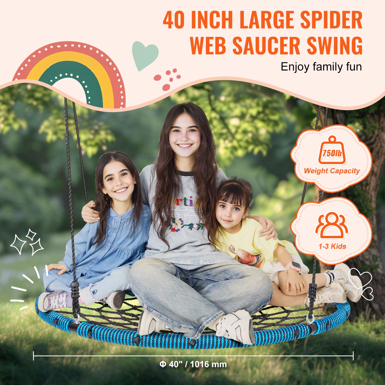 Balançoire Toile d'Araignée Ronde SucceBuy 40