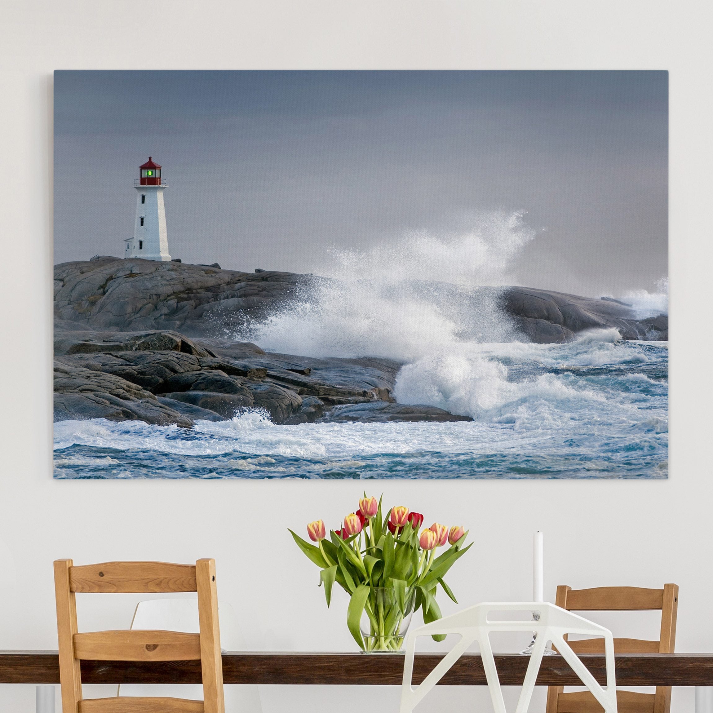 Tableau Sur Toile - Impression Paysage De Mer - 120x60 Cm - Tulup - Neuf
