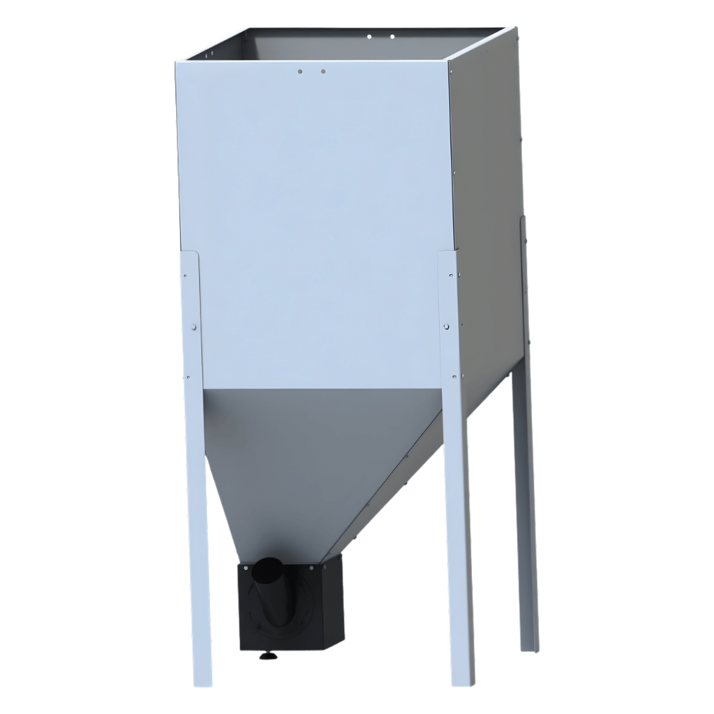 Tramoggia per pellet da 310 litri / 155 kg in lamiera zincata - 2