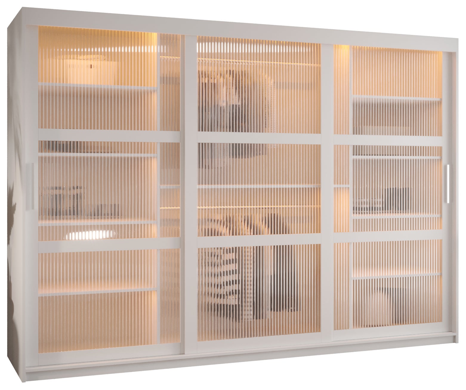 Szafa przesuwna Flutes 250 x 62 x 200 biały