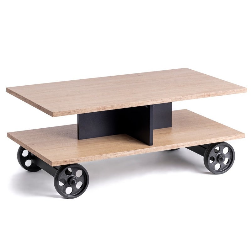 Stolik kawowy drewniany na kółkach nowoczesny na balkon agata plus 100cm