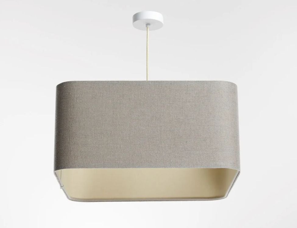 Lampa wisząca KWADRO LEN 001-40w30 jasna beżowa