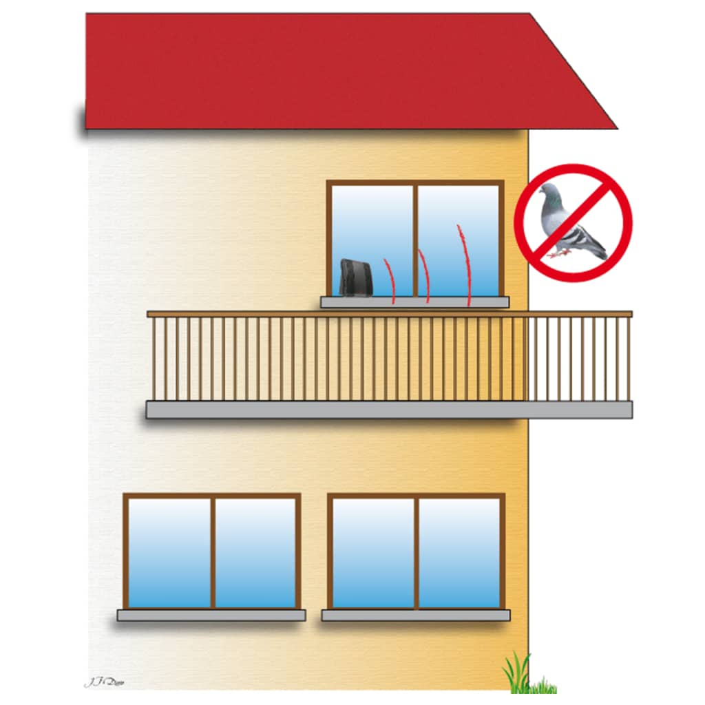WEITECH Ahuyentador ultrasónico de pájaros 20-40 m² - 2