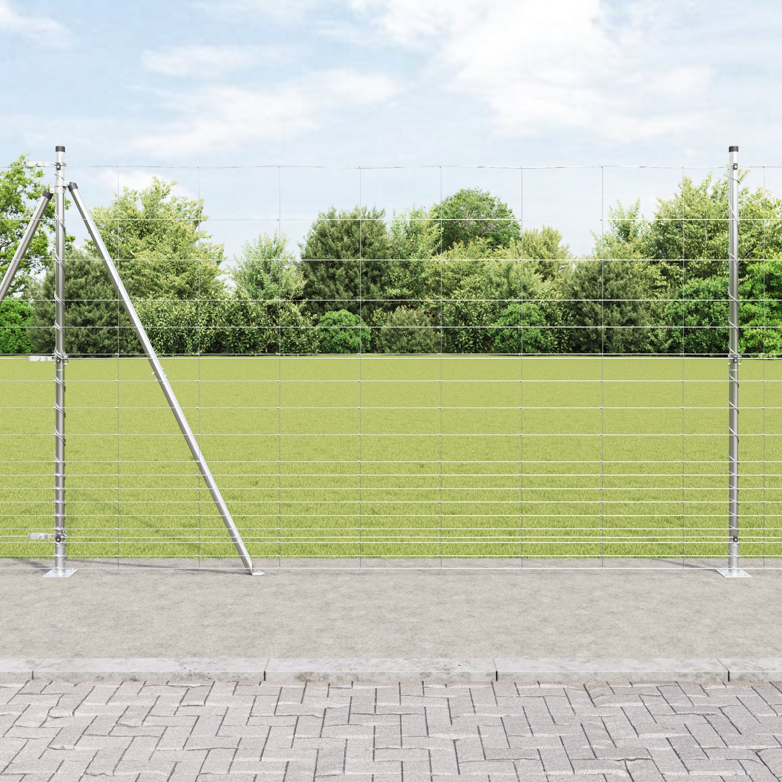 Słupek ogrodzeniowy. Galwanizowany 25 x 1,5 m Stal vidaXL