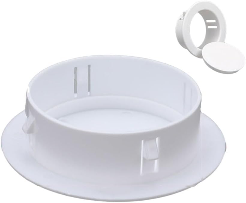 PATIKIL 4 Copriforo Per Aria Condizionata Da Parete, Bianco, Adatti Per Fori Da 50-59 Mm, Piastre Decorative Per Tubi E Scarichi