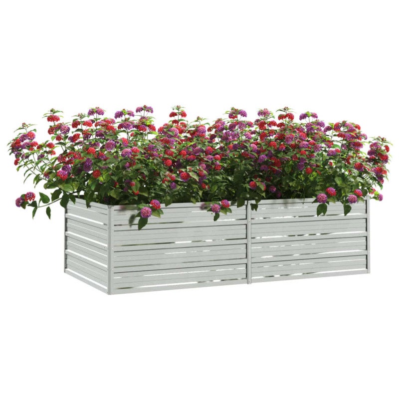 Lit surélevé de jardin 160x80x45 cm Acier galvanisé Argenté - 3