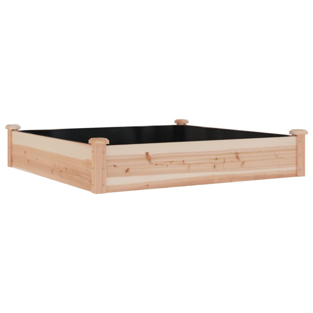 vidaXL Lit surélevé de jardin doublure 120x120x25 cm bois massif sapin - 2