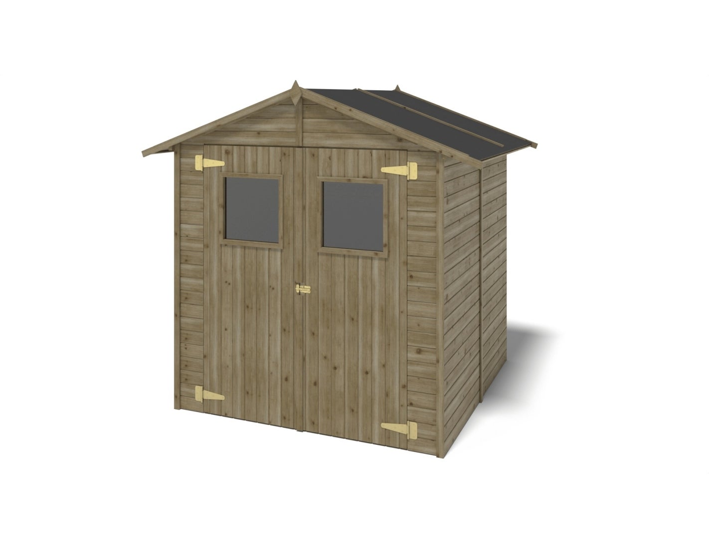 Caseta de jardín de madera 3.46 m2 - 1.9x1.82 m - 12.5 mm - Impregnada - DOM218 - ALTANKA - 2