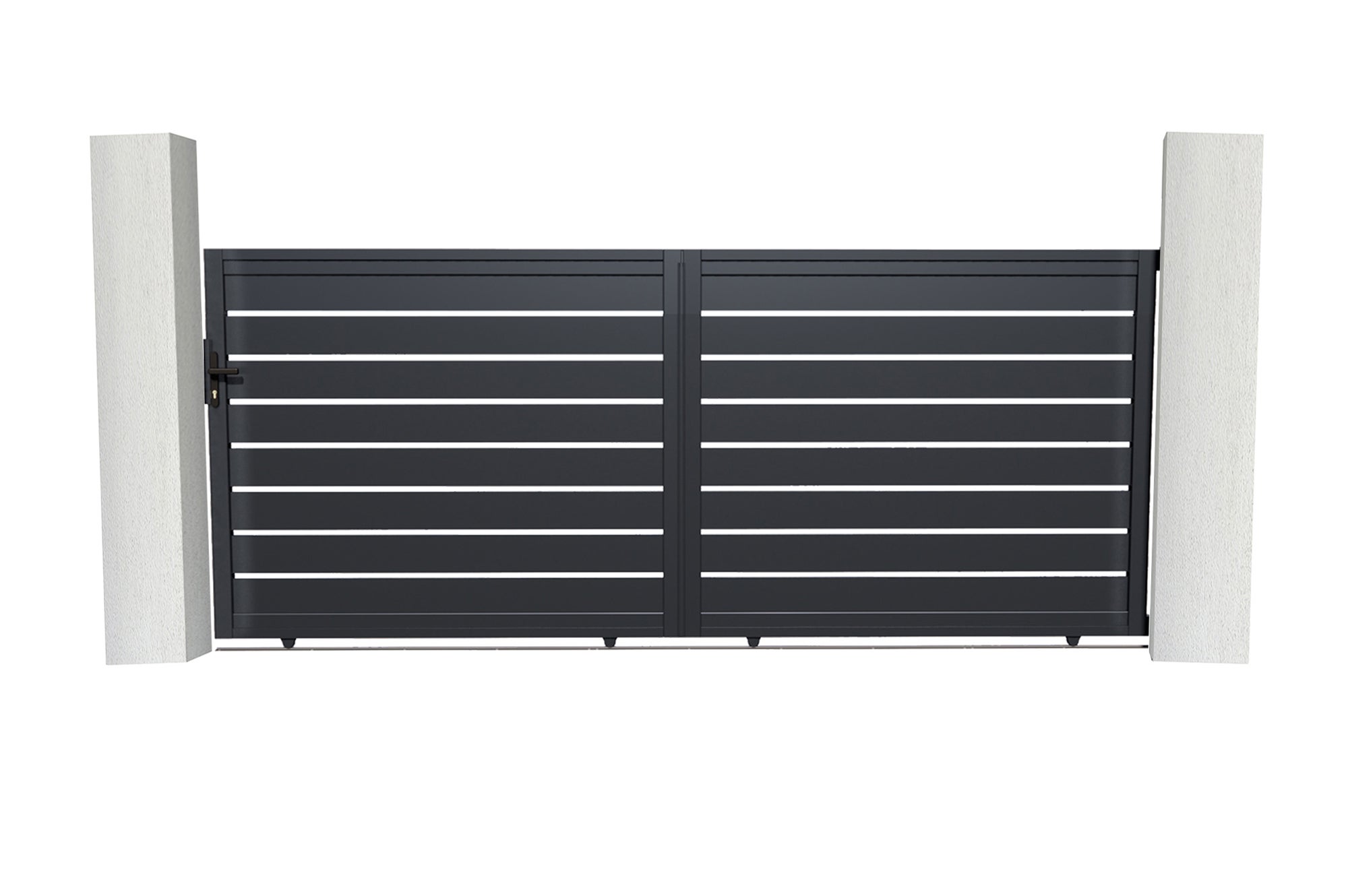 Portail coulissant 4m VOGEL H.160cm aluminium gris - 3
