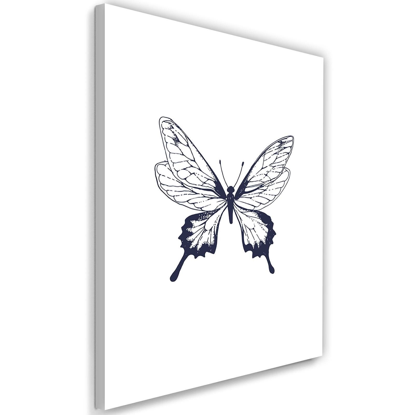 Obraz na płótnie, Narysowany motyl 40x60