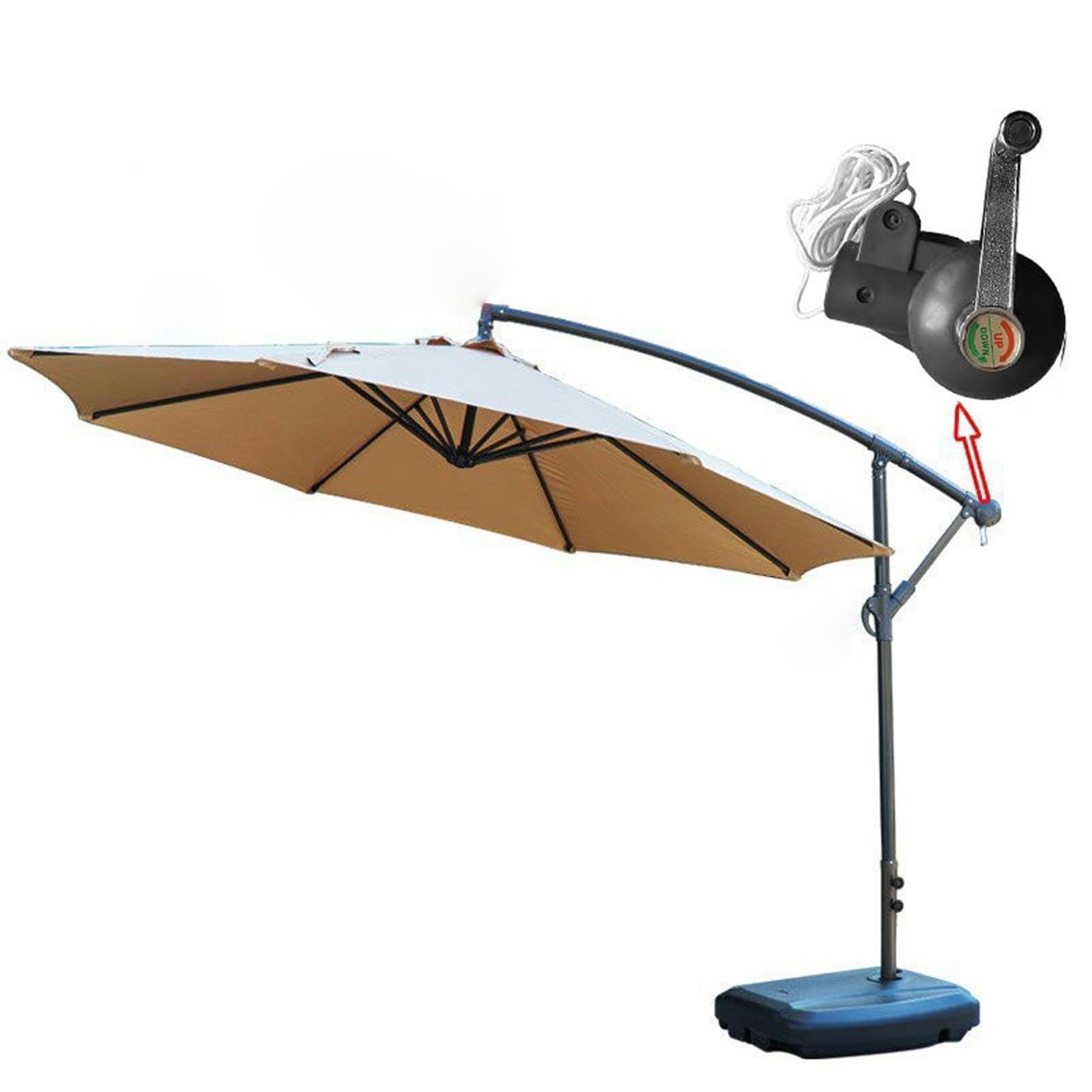 URPIZY Ombrello Manovella Maniglia Patio Ombrello Accessori Heavy Duty Sostituire Supporto Deck per Esterno Lato Appeso Ombrello Parti di Ricambio