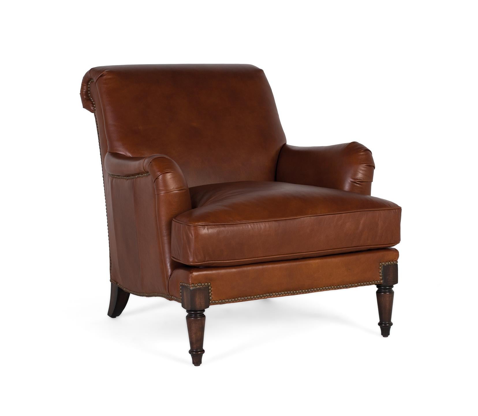 Fotel skórzany 82 cm w stylu klasycznym - 88x82x94 GYC