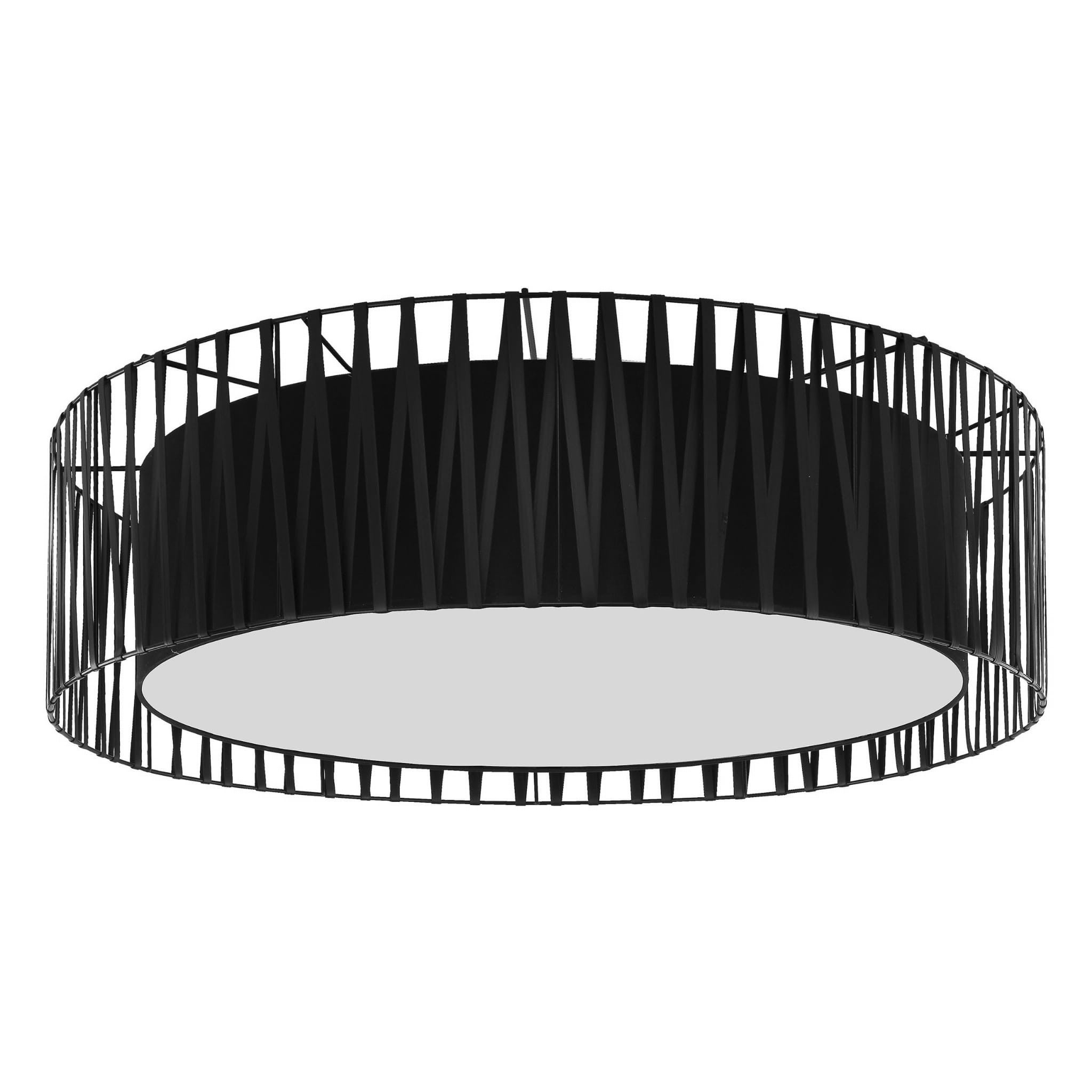 Plafon Harmony okrągły biało-czarny 4xE27x15W wym: 21 x 71,5 cm IP20 tkanina TK Lighting