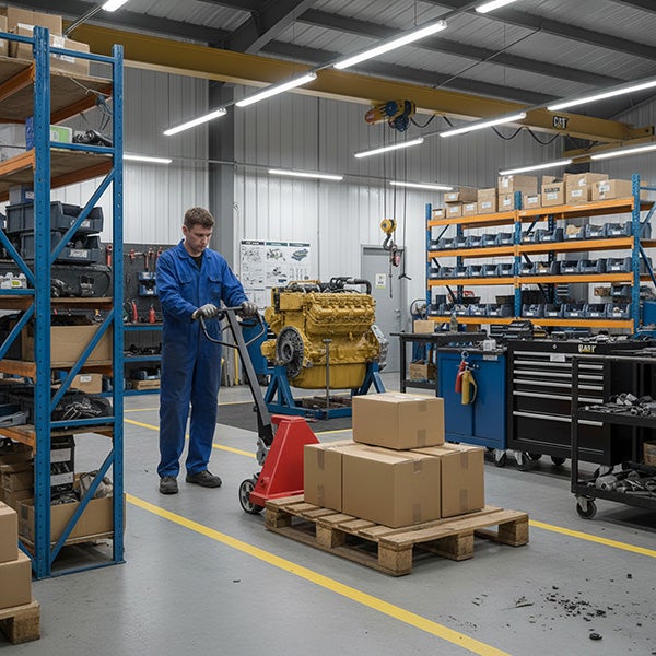 Tire palette manuel couleur rouge - Fourches 1150x540mm idéal palette Europe - Capacité 2500kg - Tous secteurs - AC25CBVROUGE - 4