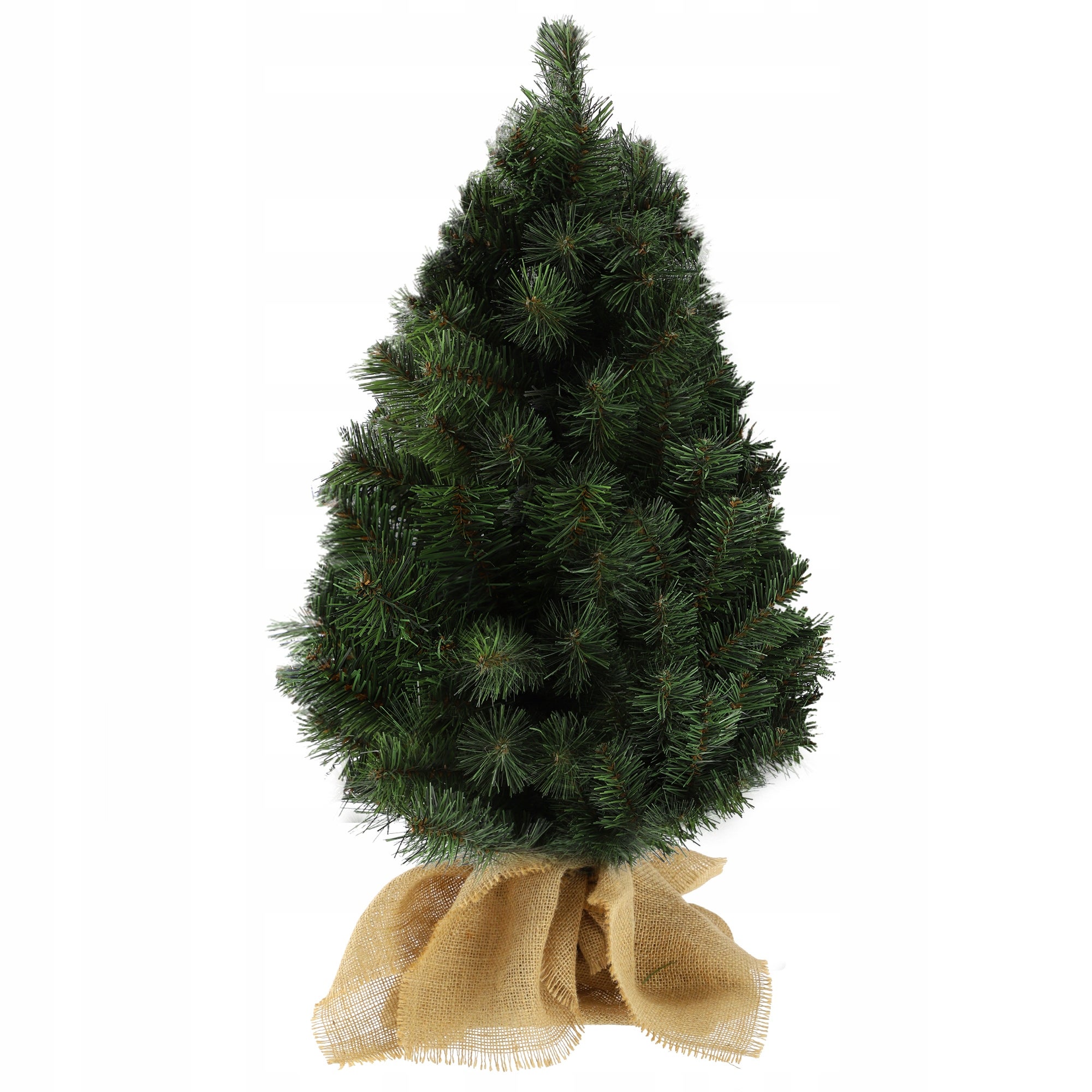 CHOINKA SZTUCZNA JAK ŻYWA MAŁA 80 cm ZIELONA NA SZAFKĘ BIURKO GRATIS JUTA - 2