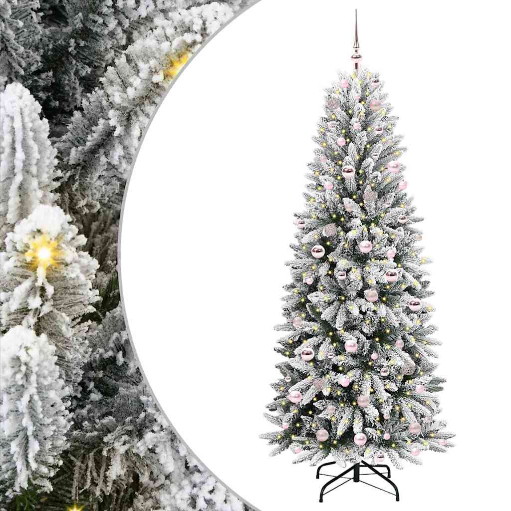 Sztuczna choinka Biały 78 x 78 x 210 cm PVC, Plastik, Stal i PE