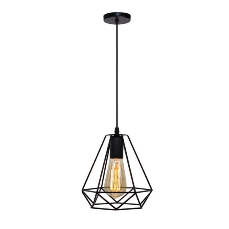 Retro industrialna lampa wisząca, vintage czarna lampa sufitowa, salon, sypialnia, kuchnia, bar, korytarz.