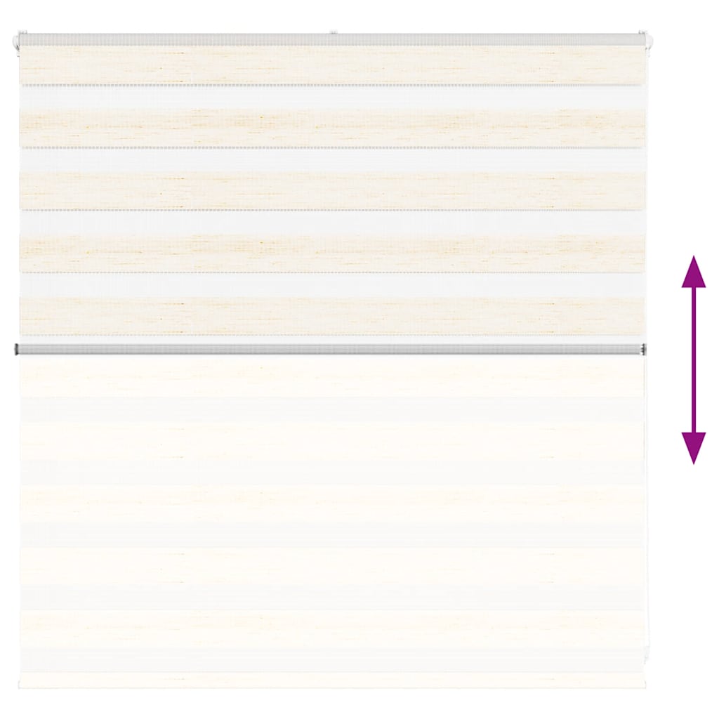 Estor cebra de tejido y poliéster beige mármol, 135,9 cm - 5