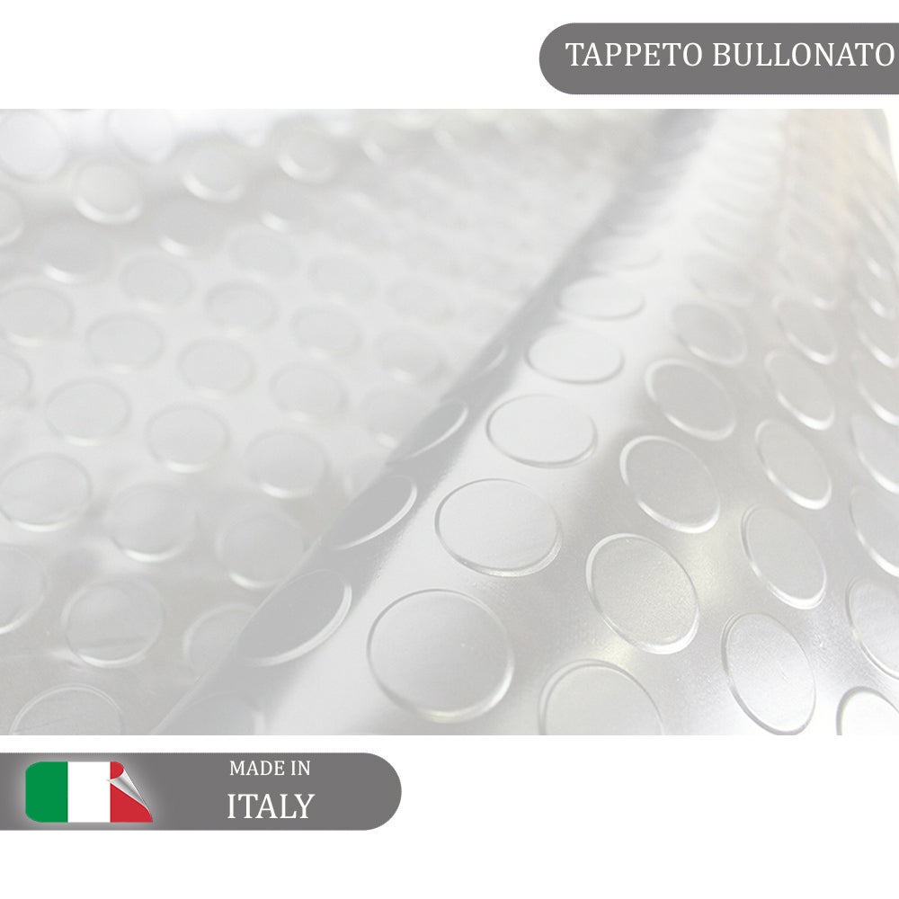 Pavimento Tappeto Gomma Pvc Bollato Rivestimento Antiscivolo 100% Made In Italy - 100x1800 cm