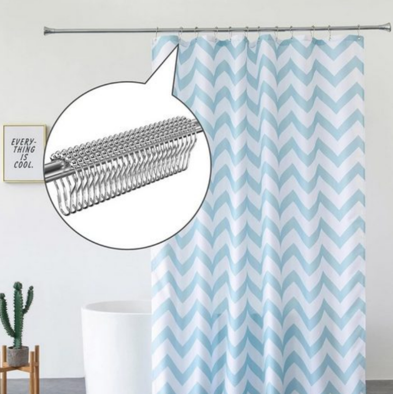 BRIGHTAKE Anelli per tende da doccia 12 pezzi Ganci per bagno in acciaio inossidabile, resistenti e facili da installare. - 3