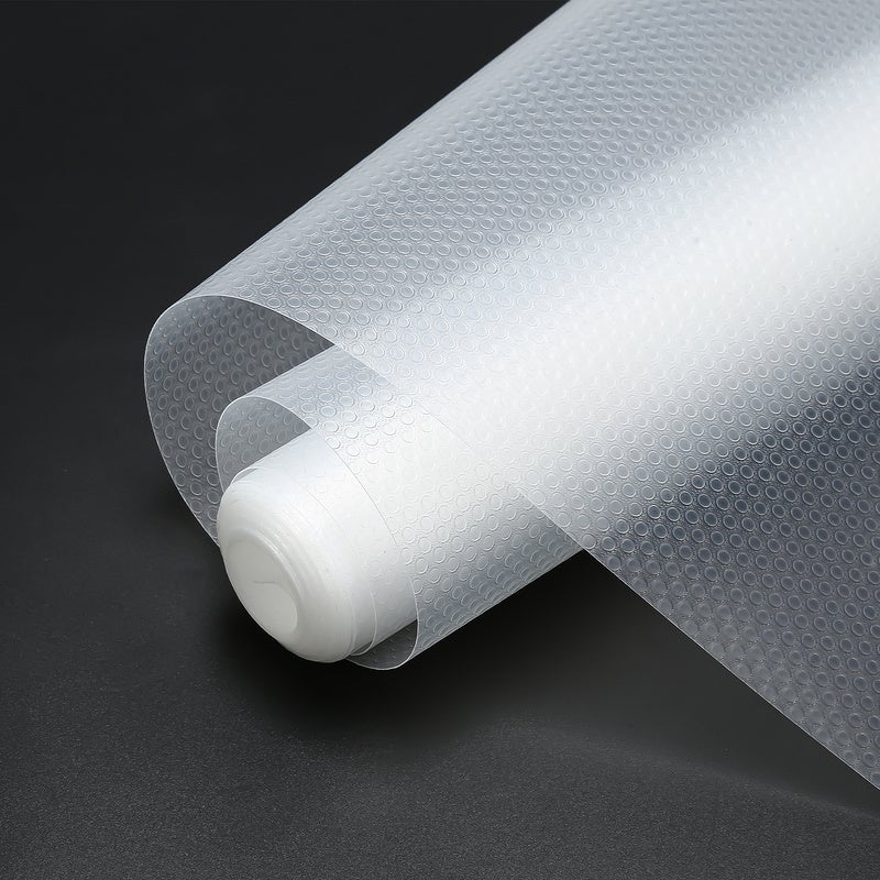 3x Tapis Fond de Tiroir Antiderapant Non-adhésif EVA Transparent Tapis Plastique Protection Pour Frigo Cuisine - Blanc - 45x500cm - 4