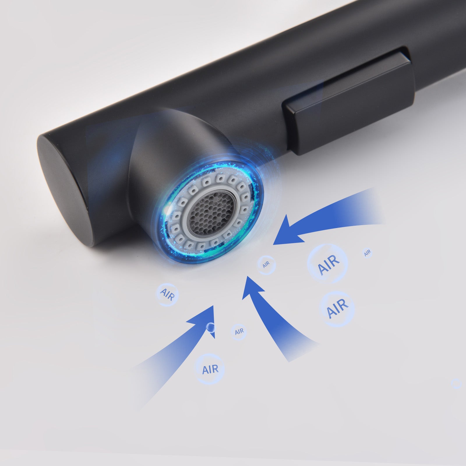 Mitigeur de Cuisine Noir avec Douchette Extractible, Robinet de Cuisine 2 Jets au Choix, Eau Chaude et Froide, en Inox - 7