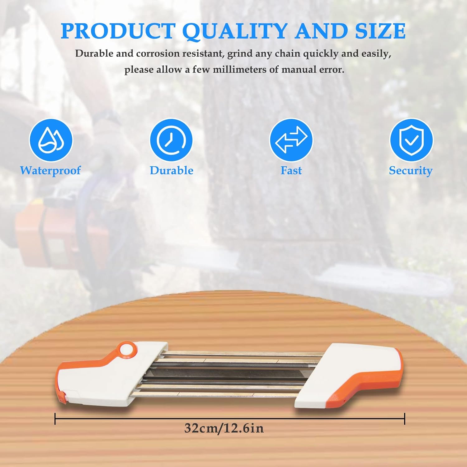 Affûteur 2-en-1 4.0mm – Lime Aiguiseur Tronçonneuse Compatible Chaîne Stihl 3/8P – Facile et Rapide - 3